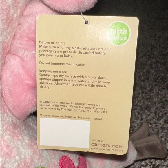 Carter's Musical Giraffe pink baby plush Stuffed Animal - Picture 7 of 8